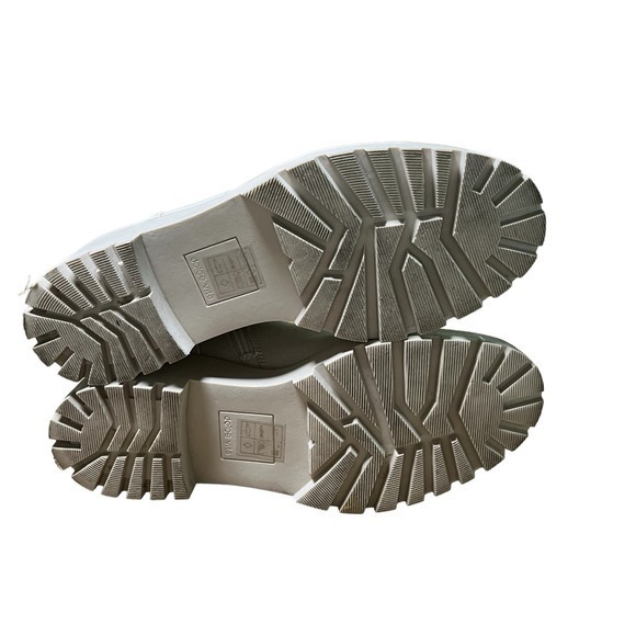 Dolce Vita Hank‎ Canvas Chunky Heel Combat Boots Lace Zip Creme Size 8.5 - Picture 9 of 10